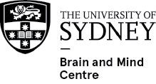 University of Sydney Crest (a stylised lion above a cross with 4 stars on each side and a book in the middle) Text: The University of  Sydney Brain and Mind Centre