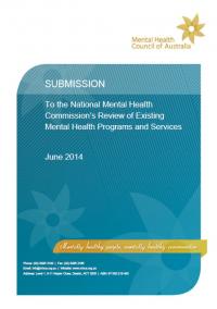 MHCA Submission to the NMHC’s Review of Existing Mental Health Programmes and Services
