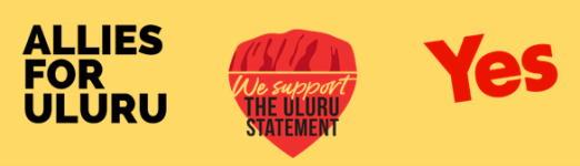 Allies for Uluru logo on a yellow background