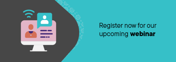 computer screen illustration with the title "Register now for our upcoming webinar"