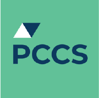 PCCS logo. Green square with text &quot;PCCS&quot; and a white and blue diamond.