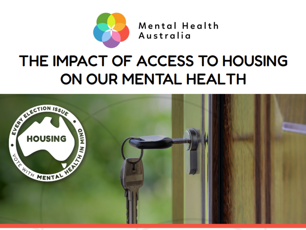 Cover of issues paper -The impact of access to housing on our mental health