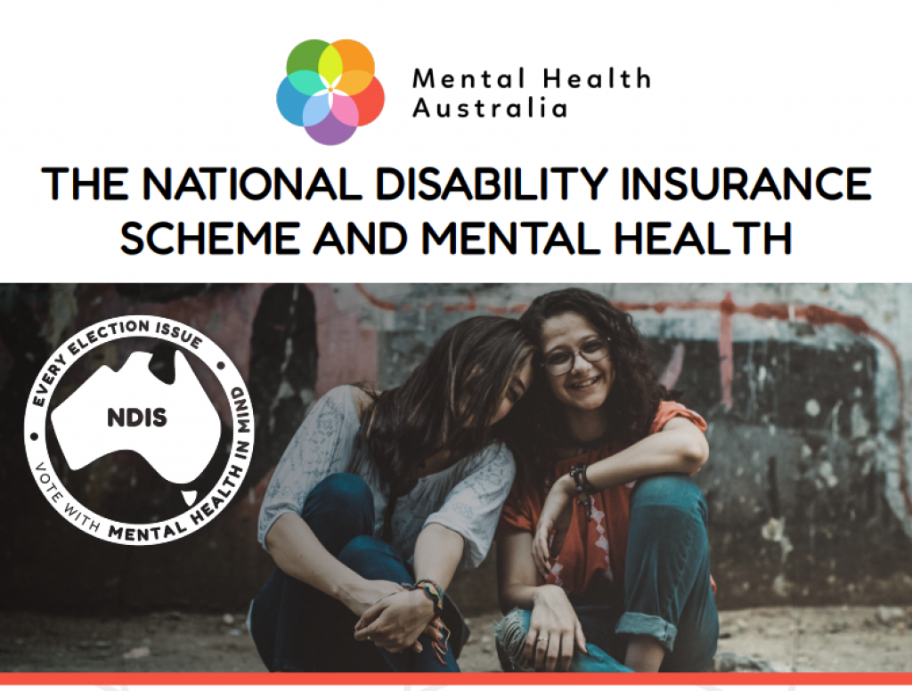Cover of issues paper - The National Disability Insurance Scheme (NDIS) and mental health