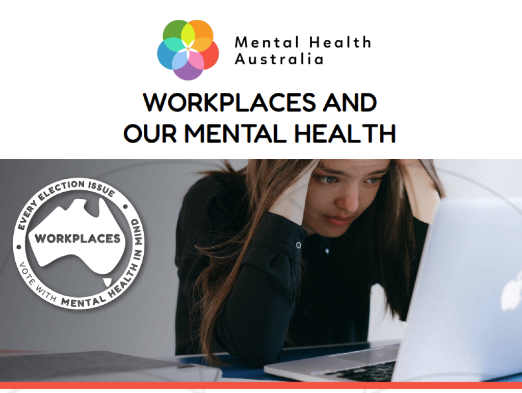 Cover of issues paper - Workplaces and our mental health