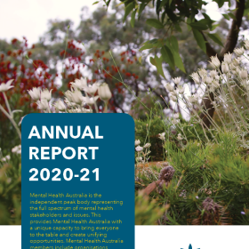 Mental Health Australia Annual Report 2020-21 cover